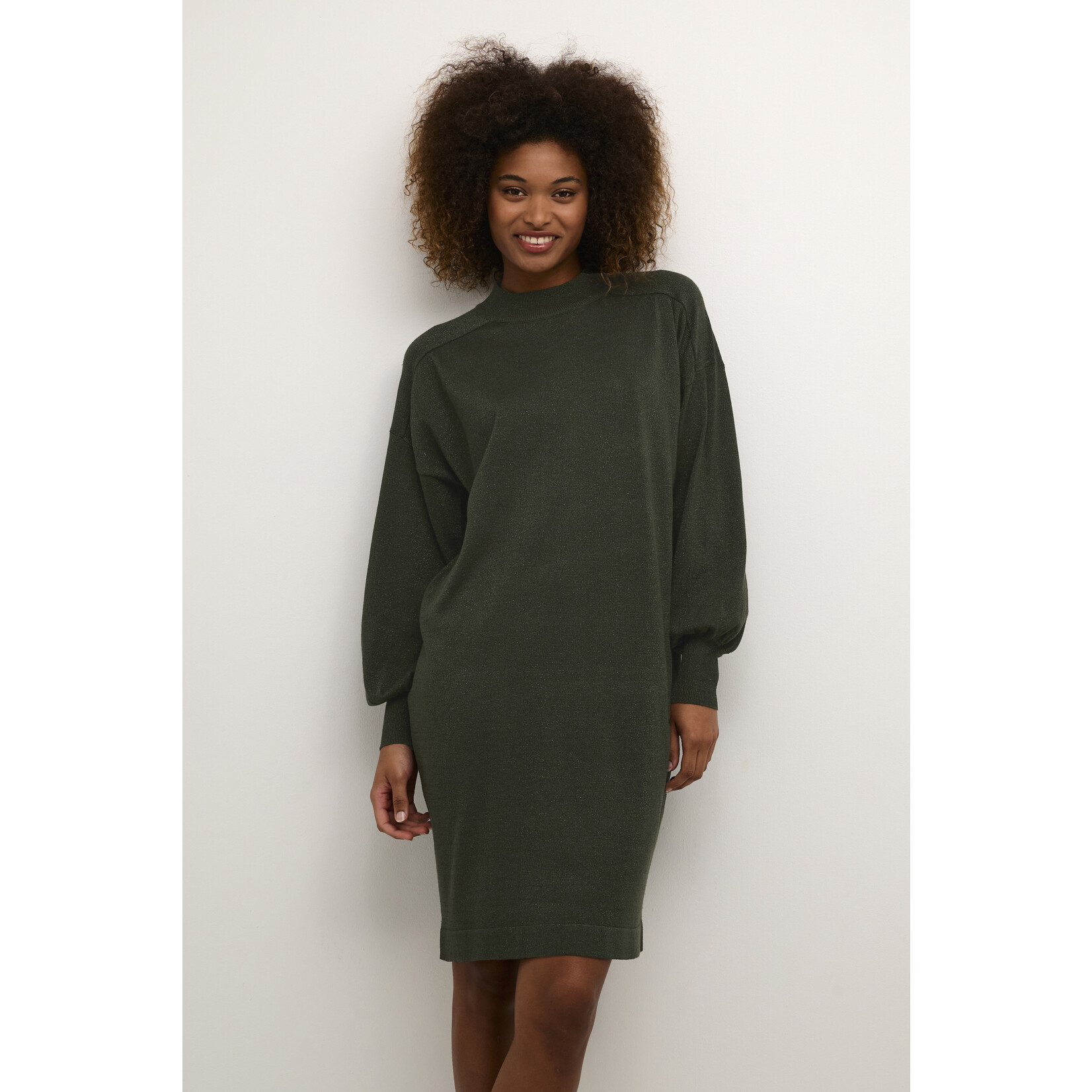 Kaffe Leuke knitwear dress met glinsters - zwart