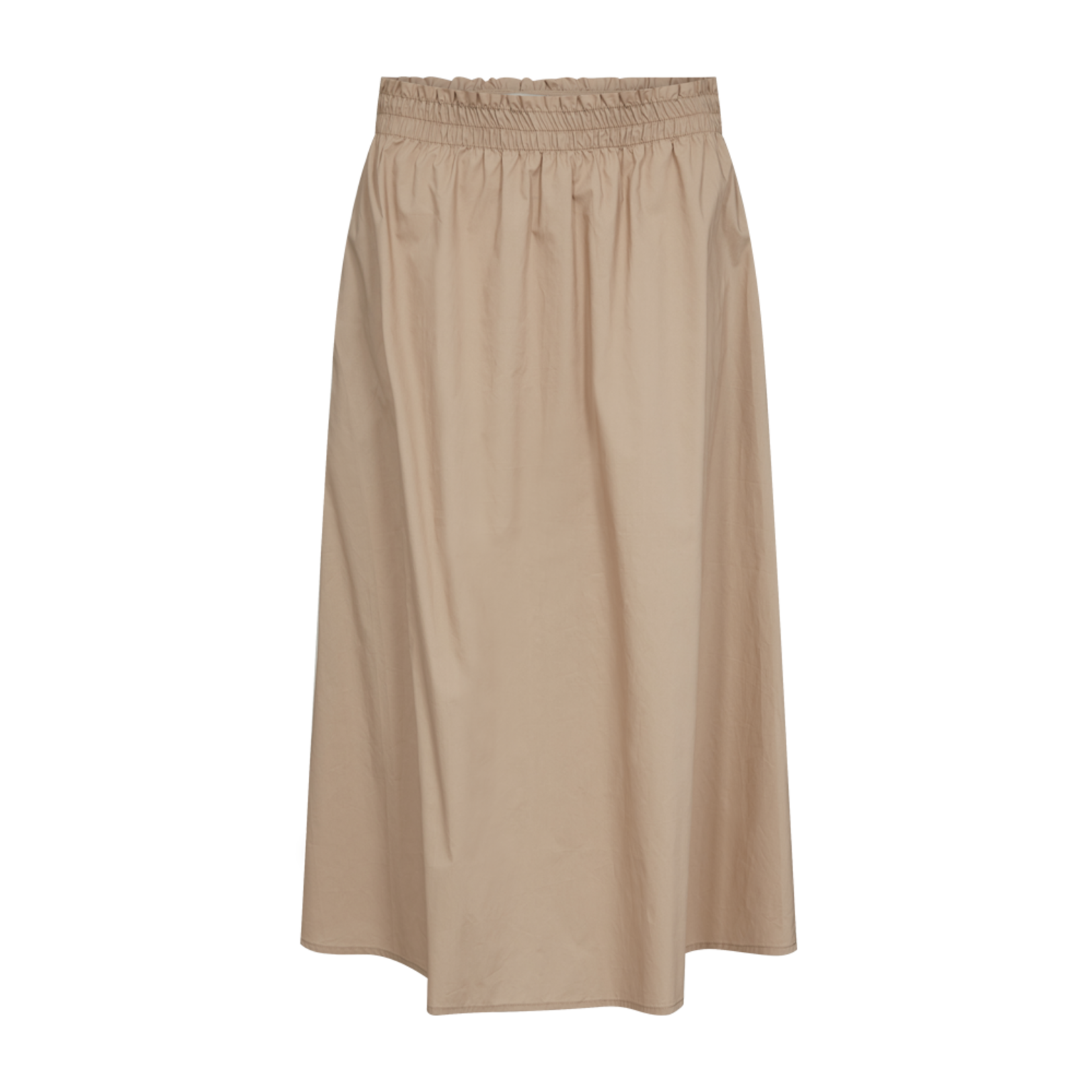 Free/quent Leuke midi rok, zacht zandkleur - met zakjes - katoen