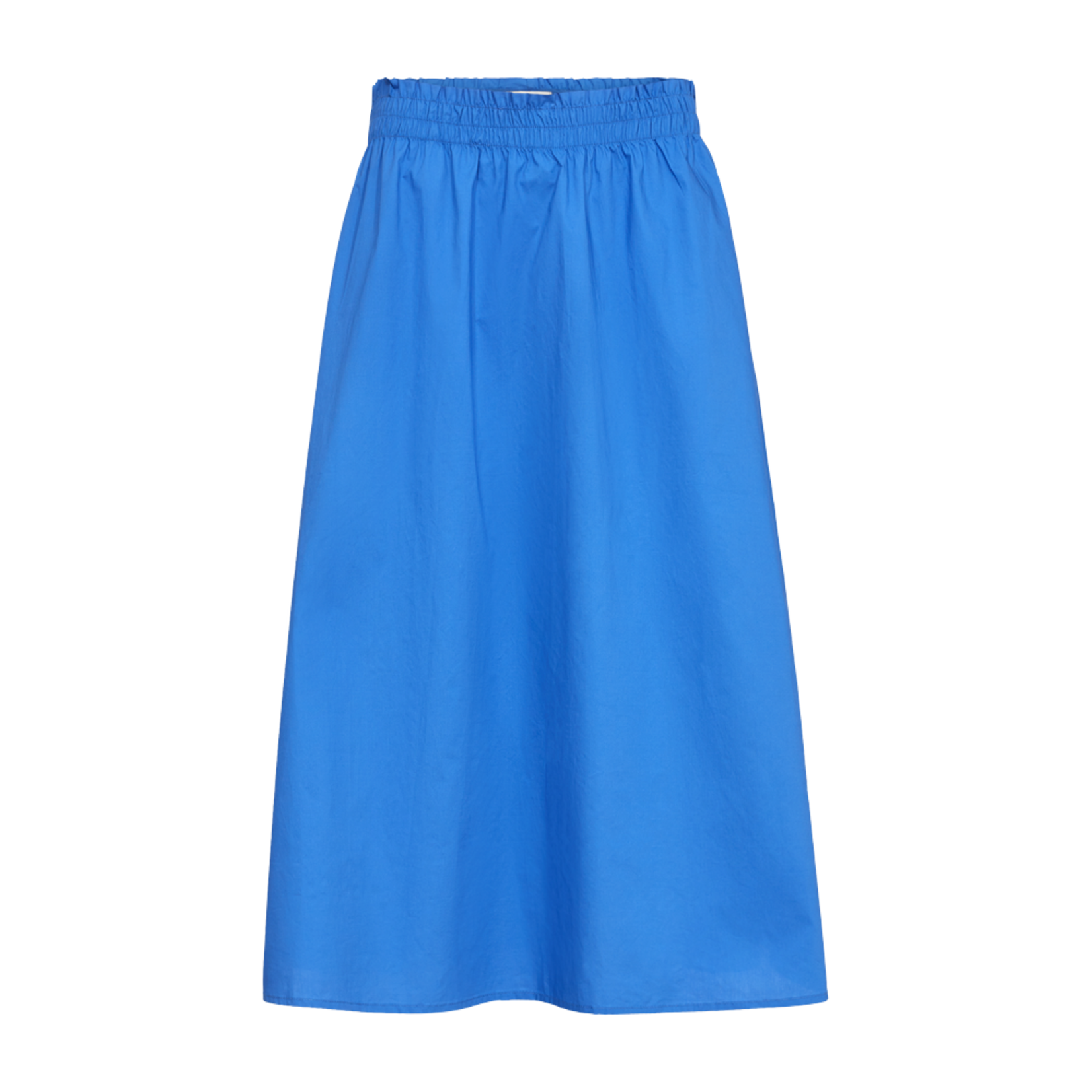 Free/quent Toffe rok, midi lengte, fris blauw.