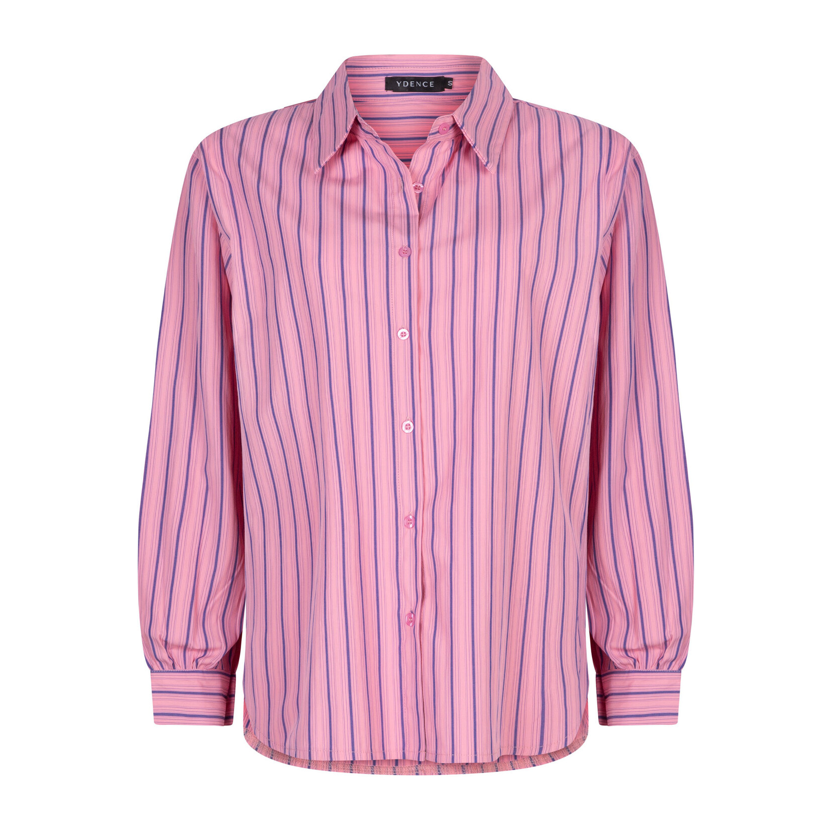 Overhemd, roze en toch stoer, met blauw streepje