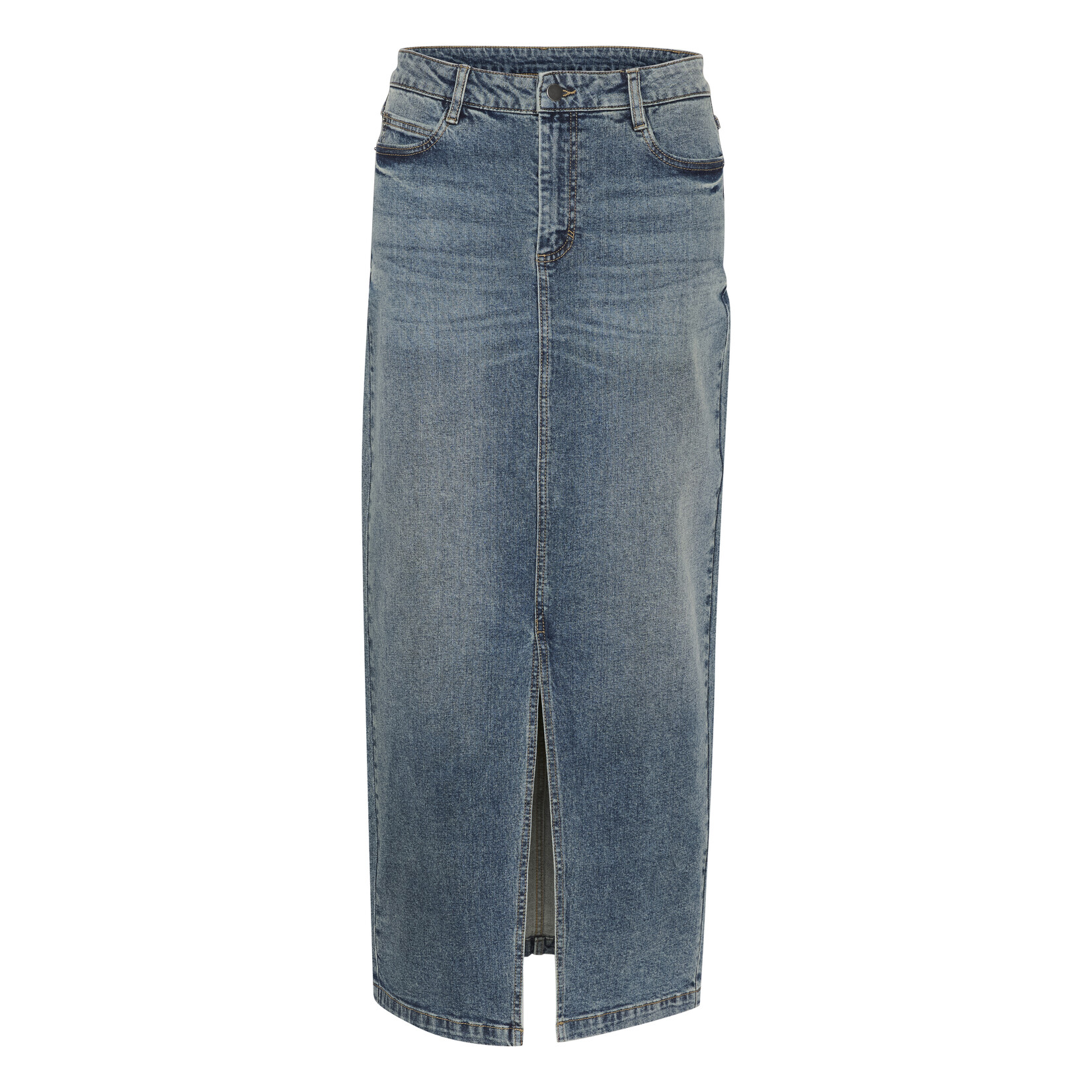 Kaffe Clothing Voor de denimfans, leuke maxi skirt