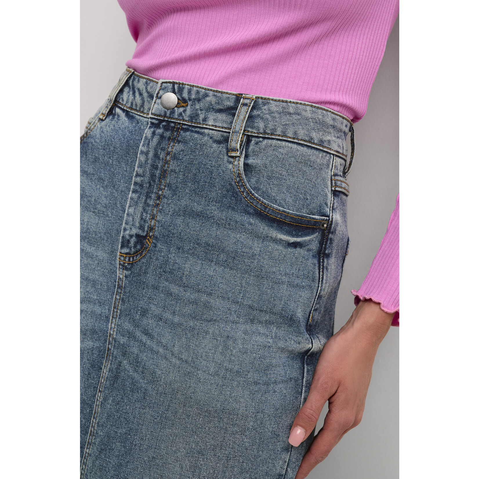 Kaffe Clothing Voor de denimfans, leuke maxi skirt