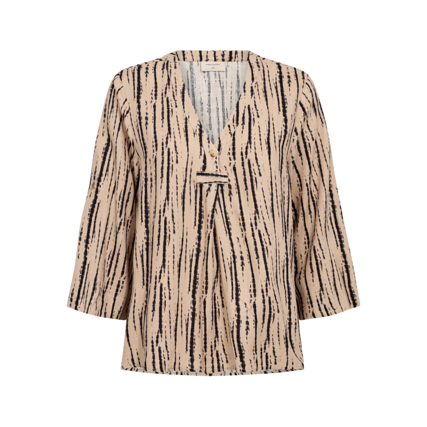 Free/quent Leuke blouse, met vhals en drie kwart mouwen