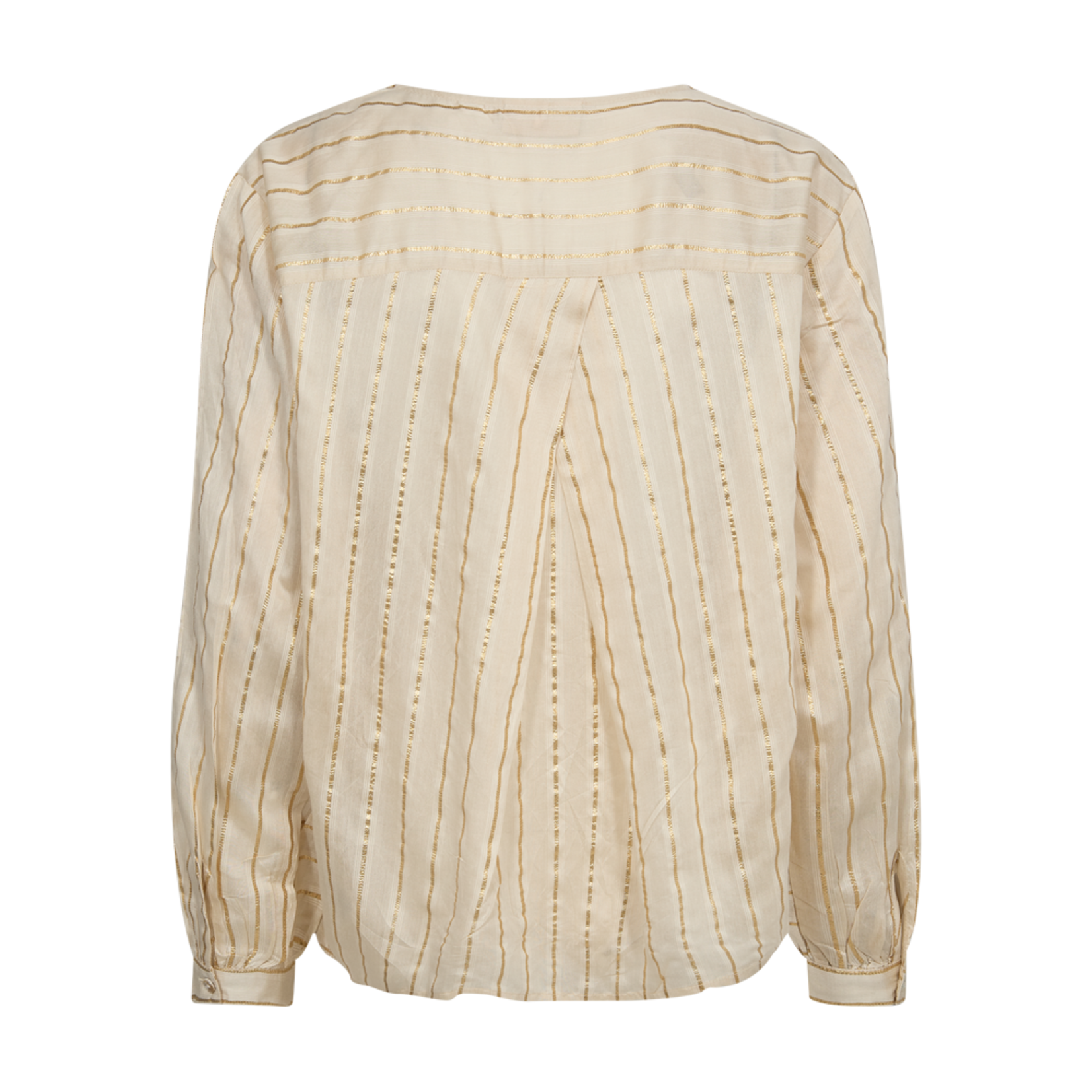 Free/quent Romantische blouse, off-white met goud. Laatste stuks en in solden