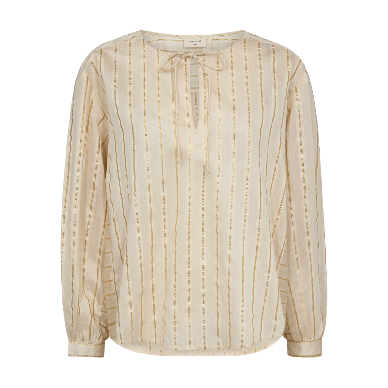 Free/quent Romantische blouse, off-white met goud. Laatste stuks en in solden