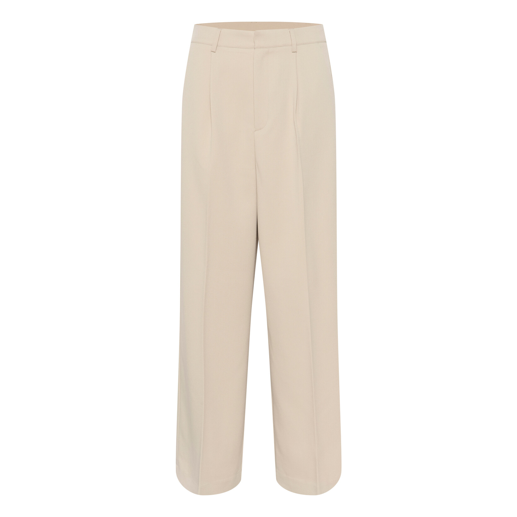 Kaffe Clothing Losvallende broek met brede pijpen, beige