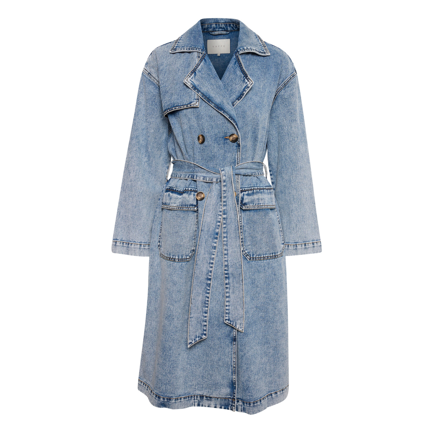 Kaffe Clothing Trenchcoat in denim!