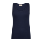 Free/quent Topje - geribbeld, navy blauw (100% katoen) - Freequent Fashion