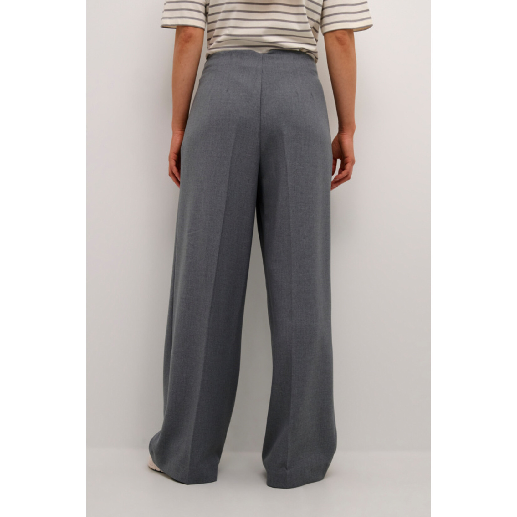 Kaffe Clothing Klassieke broek, grijs, valt super mooi (hoge taille)
