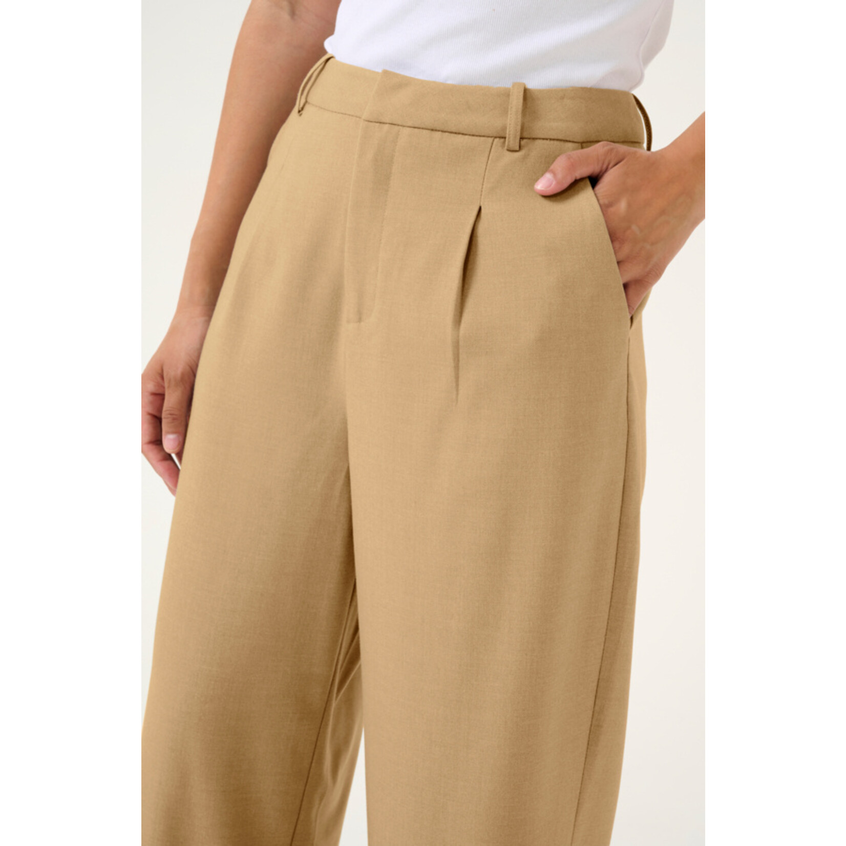 Kaffe Clothing Beige broek - chino pasvorm - 7/8ste