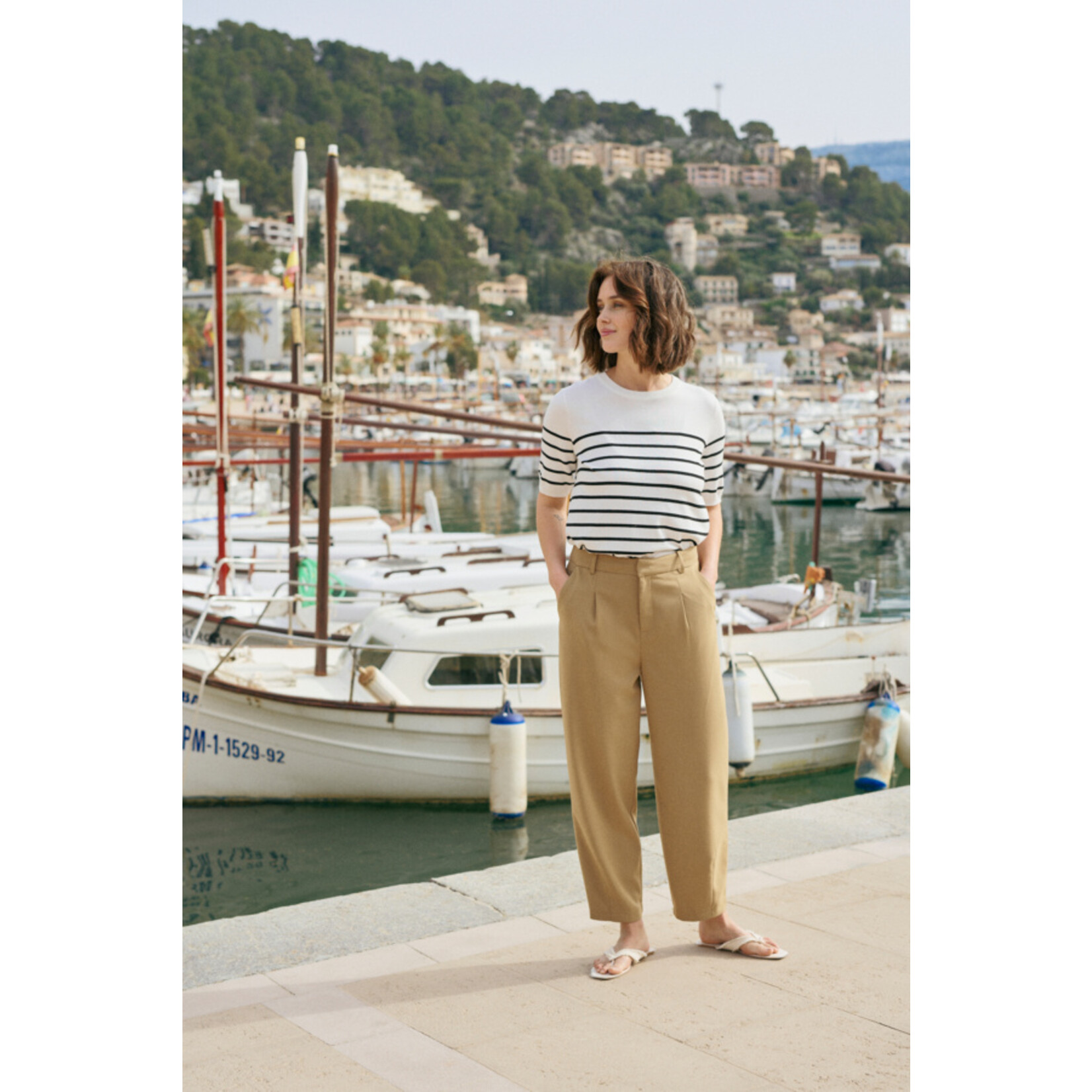 Kaffe Clothing Beige broek - chino pasvorm - 7/8ste
