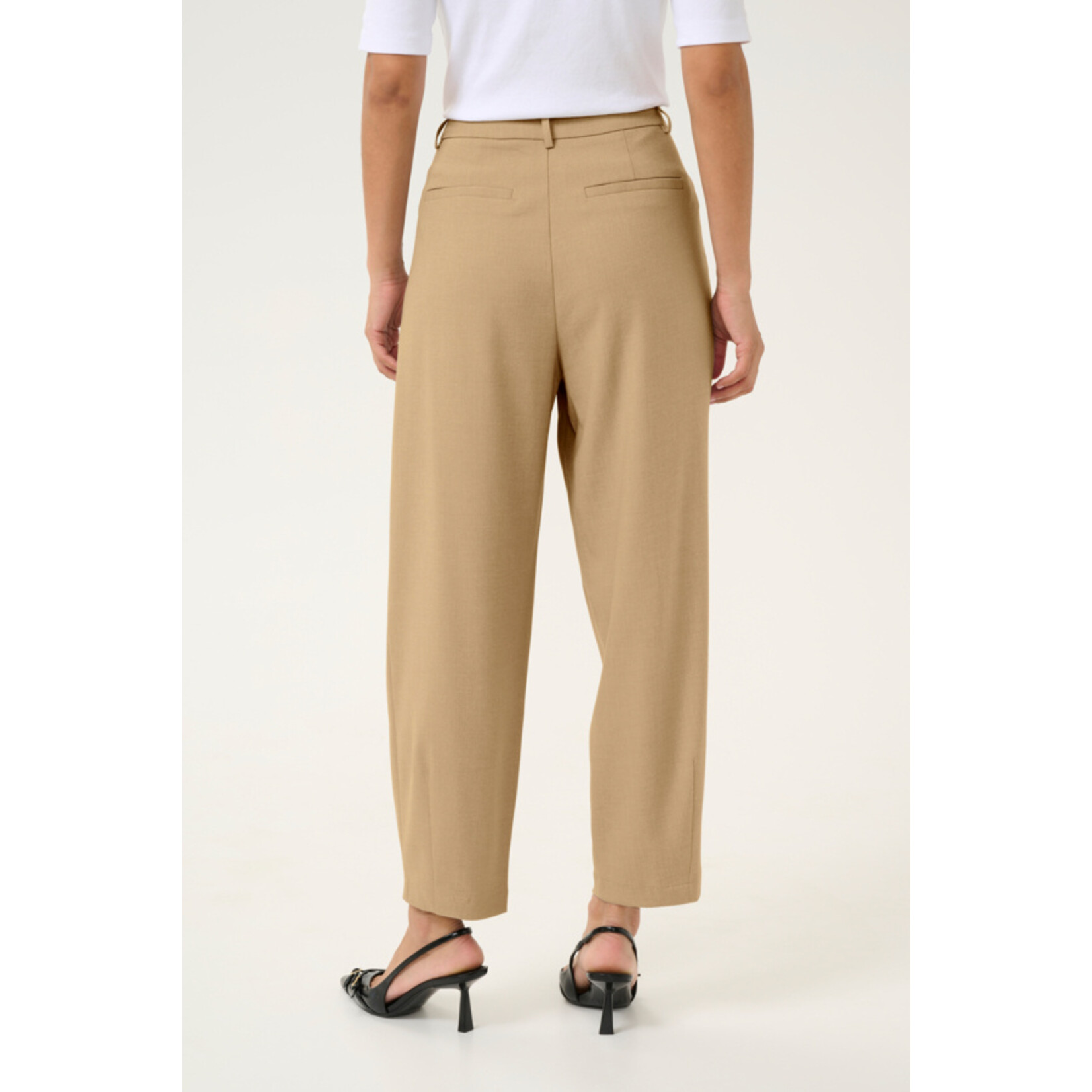 Kaffe Clothing Beige broek - chino pasvorm - 7/8ste