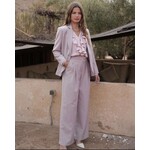 Malibu Zacht roze broek met brede pijpen - Lulumary - laatste S in stock