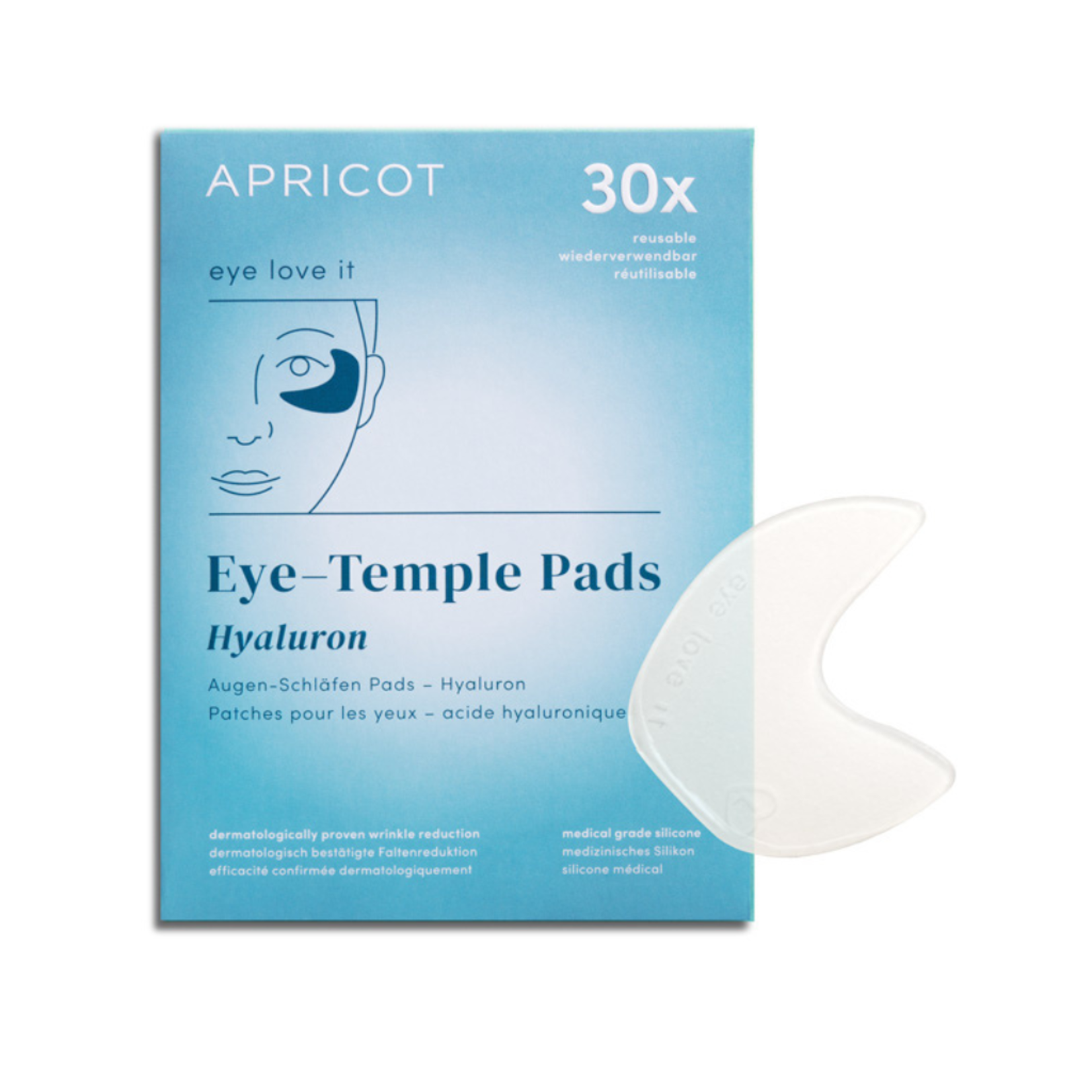 Apricot APRICOT herbruikbare oog en tempel met hyaluronpads