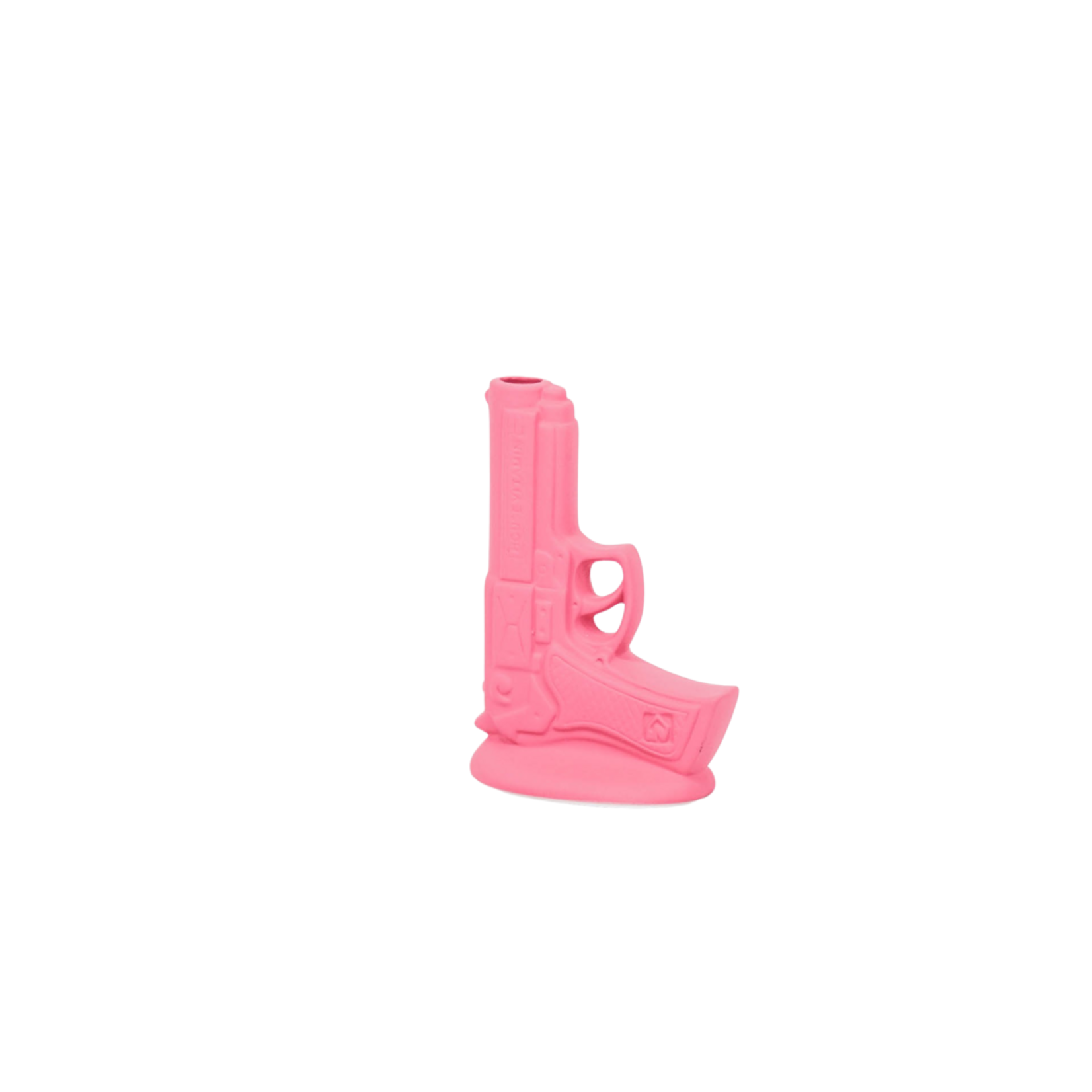 HouseVitamin Vaas - Gun - Keramiek - Neon Roze - 15x9x23cm