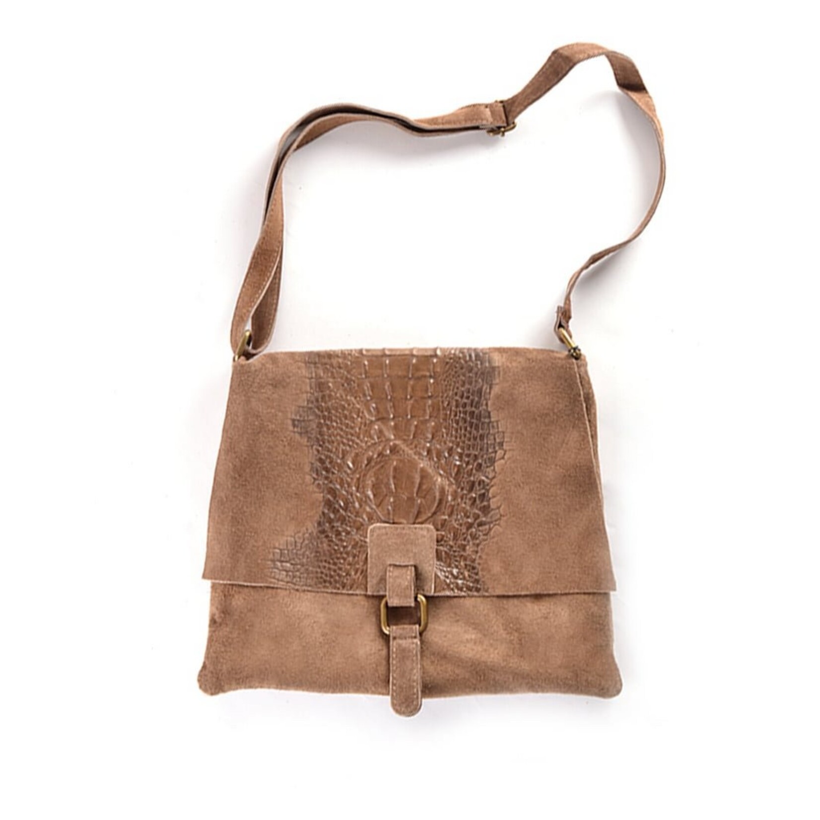 Giuliano Mode Suede kroko schoudertas