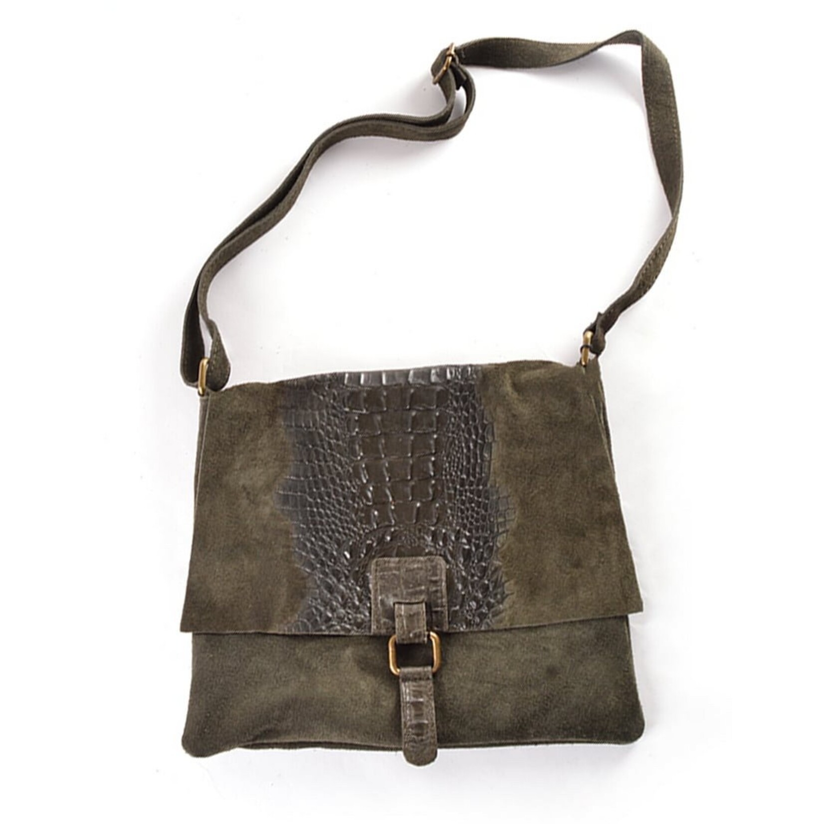 Giuliano Mode Suede kroko schoudertas