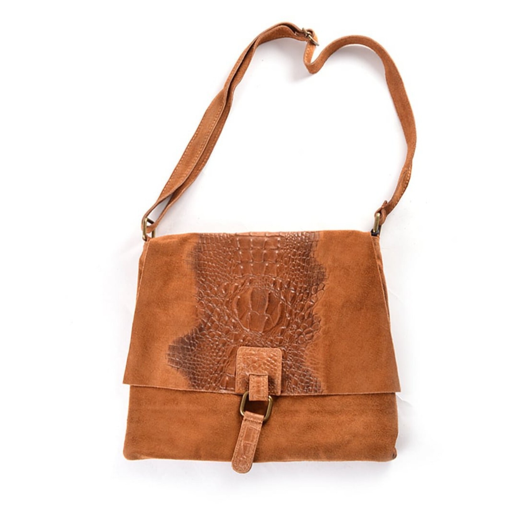 Giuliano Mode Suede kroko schoudertas