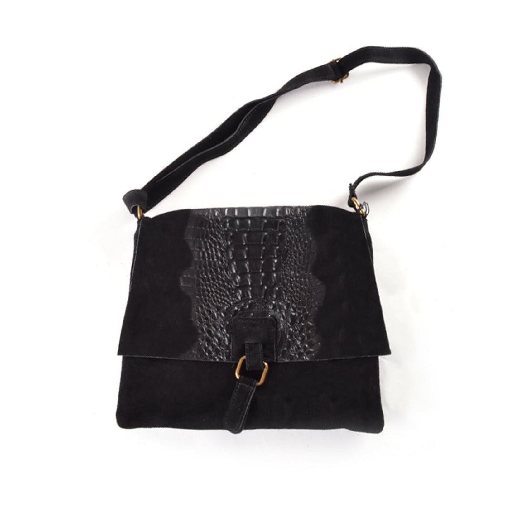 Giuliano Mode Suede kroko schoudertas