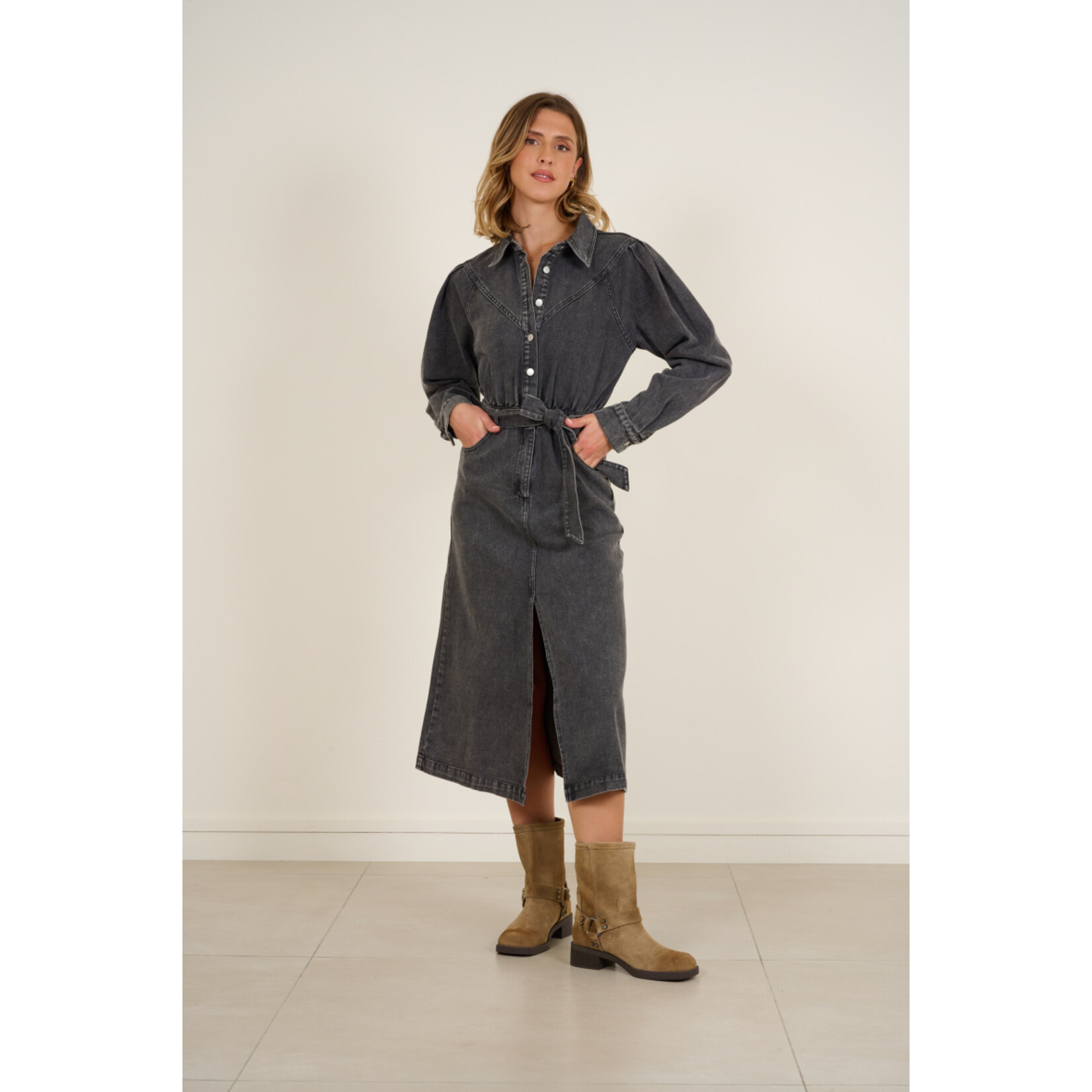 Feelkoo Jeanskleed, zwart - 100% katoen