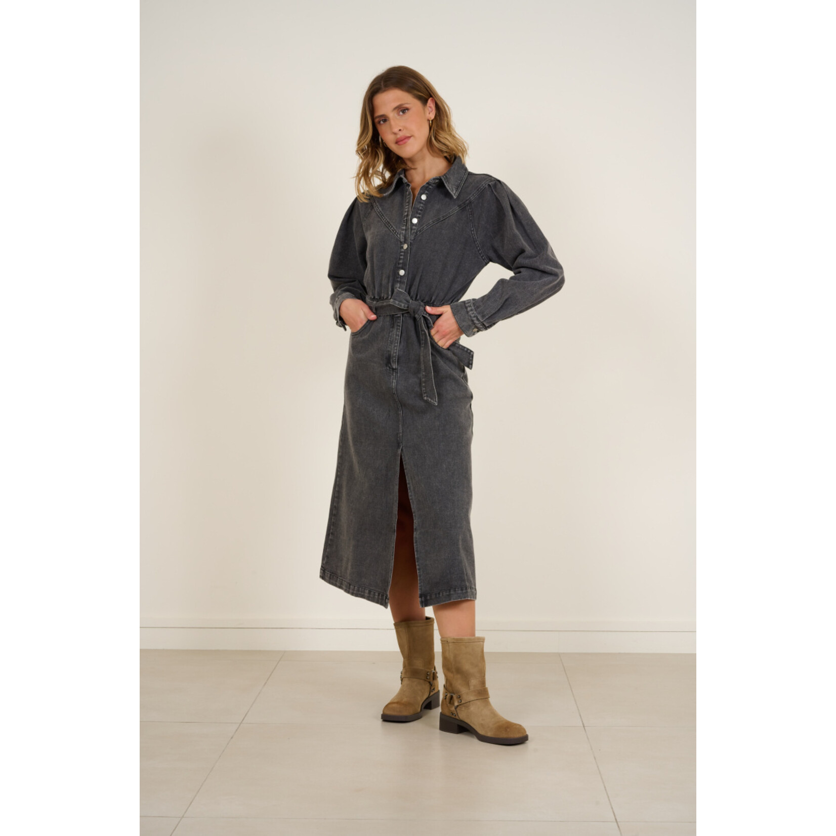 Feelkoo Jeanskleed, zwart - 100% katoen