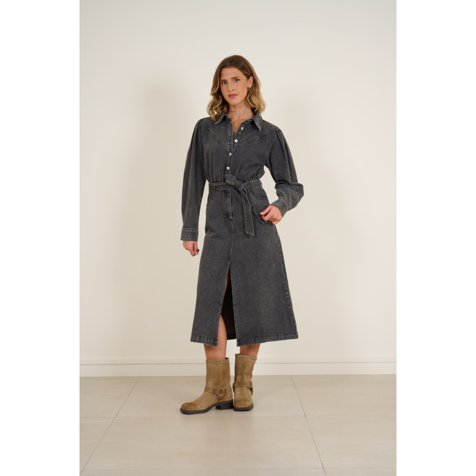 Feelkoo Jeanskleed, zwart - 100% katoen