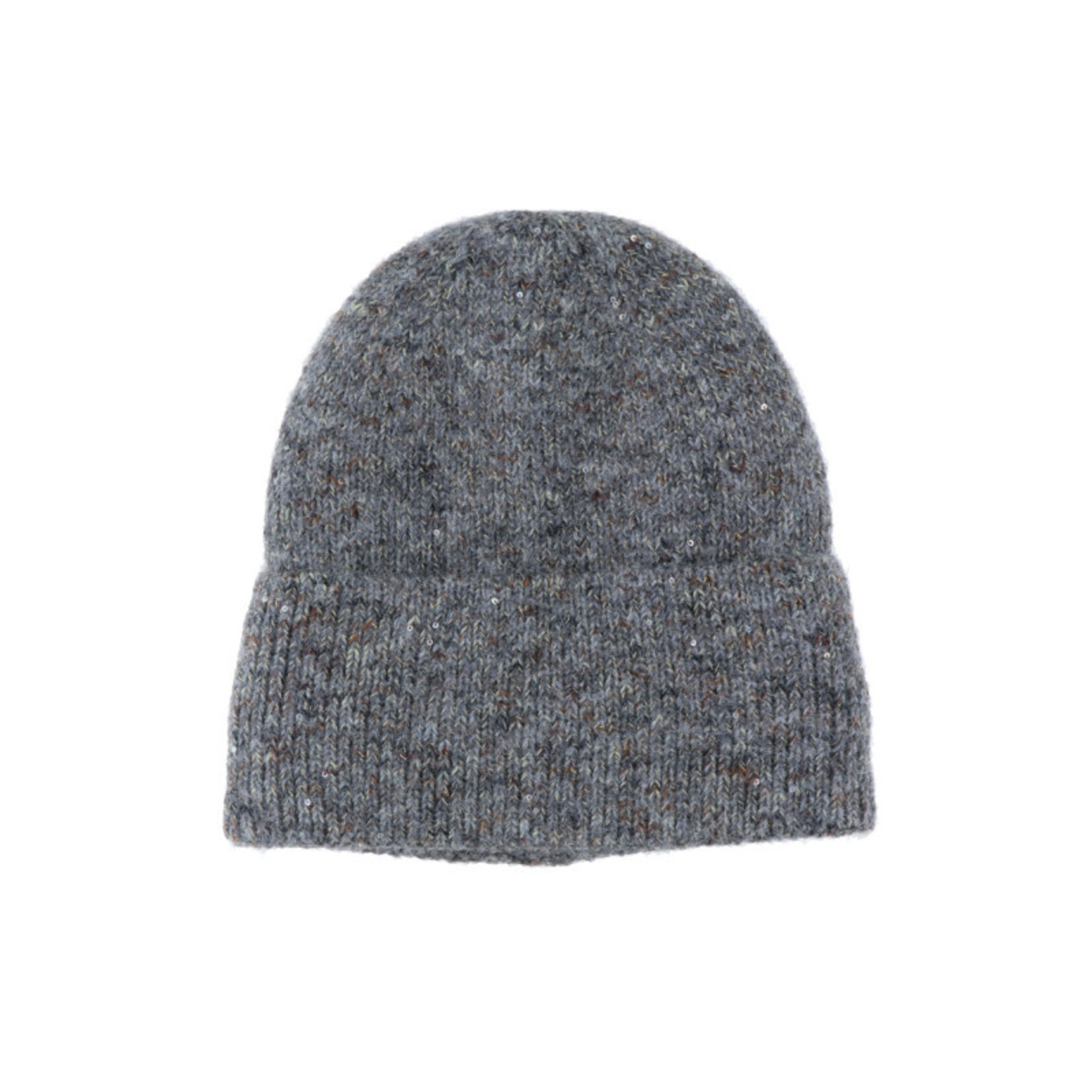 Dodi Leuke grijze muts, met subtiele blinkertjes, grote omslag