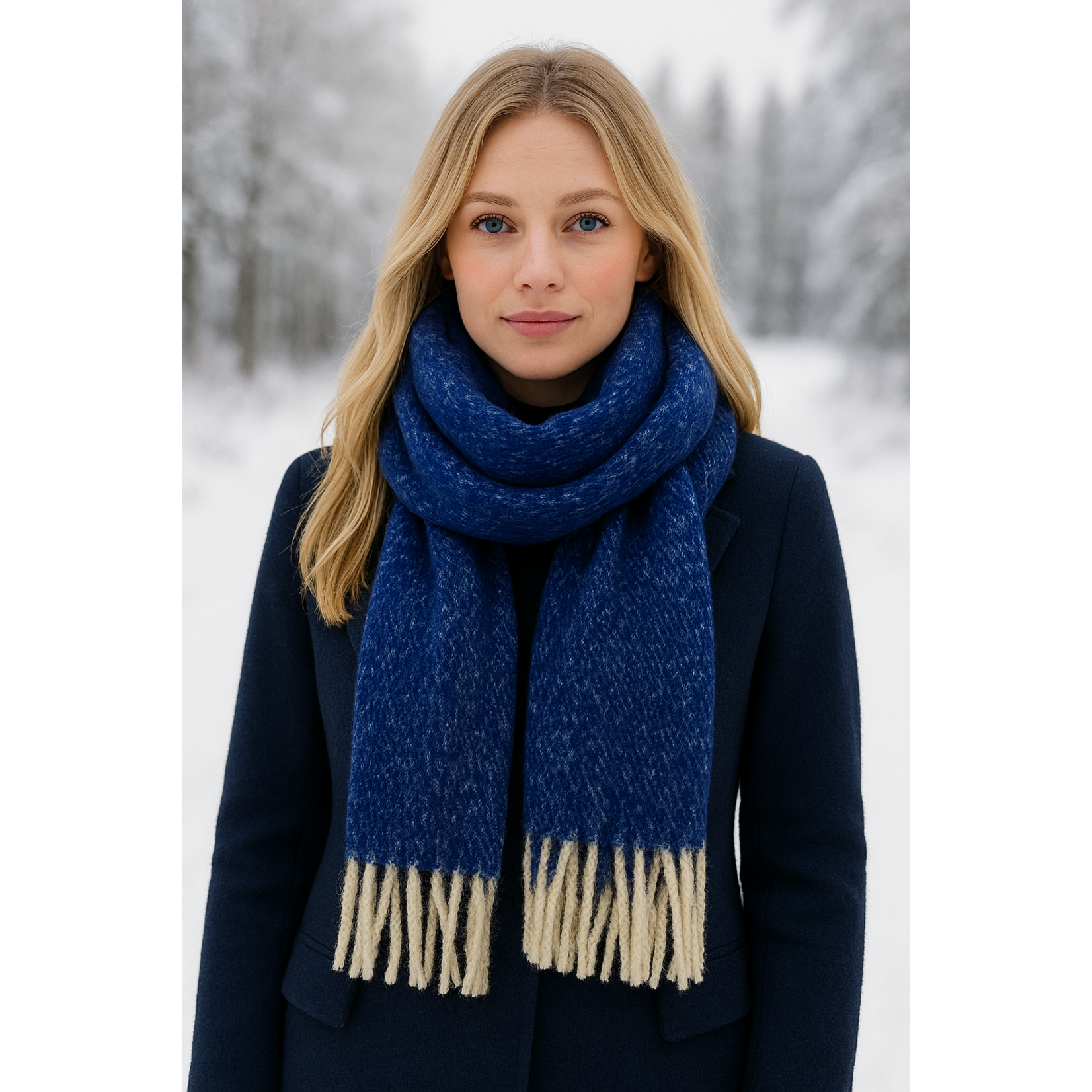 Dodi Donker blauw, zachte sjaal