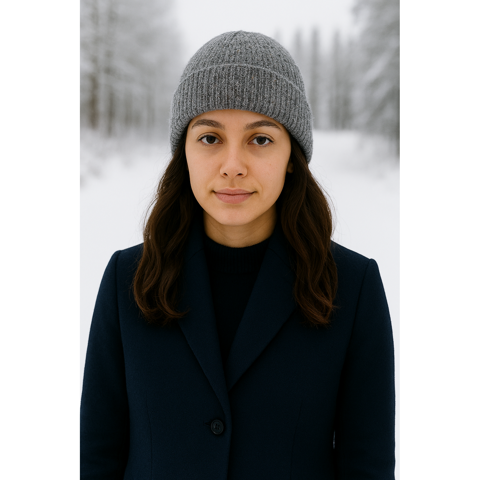 Dodi Leuke grijze muts, met subtiele blinkertjes, grote omslag