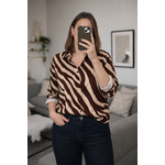 Malibu Blouse - zebra print, bruin/beige
