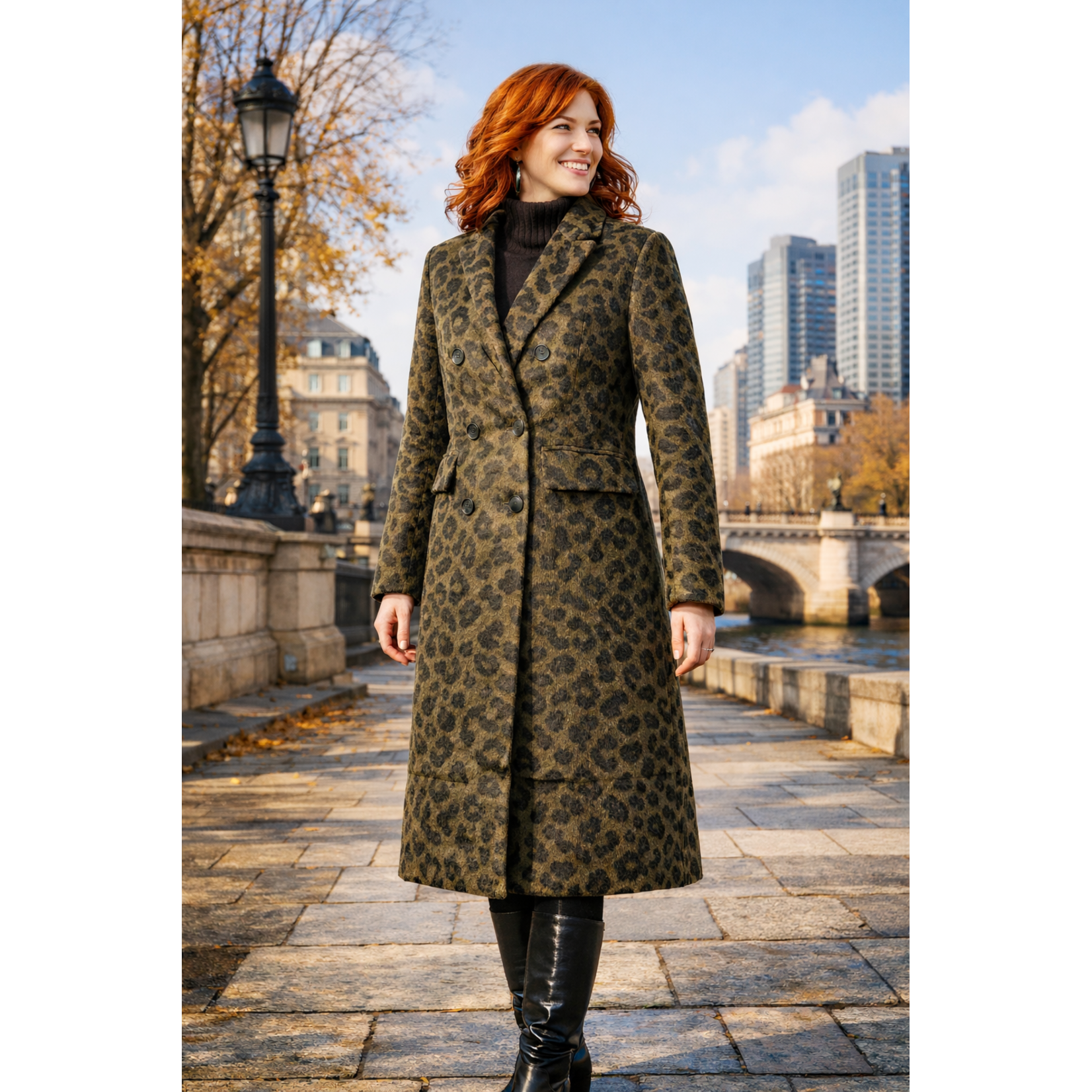 Malibu Leuke winterjas, met toffe print in een warm kleur