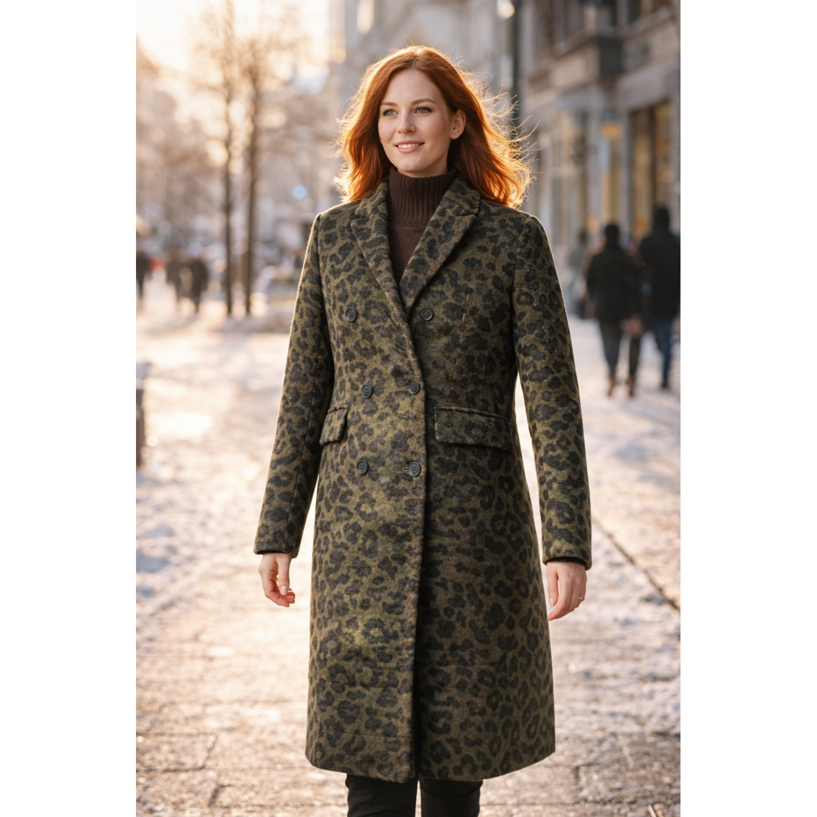 Malibu Leuke winterjas, met toffe print in een warm kleur