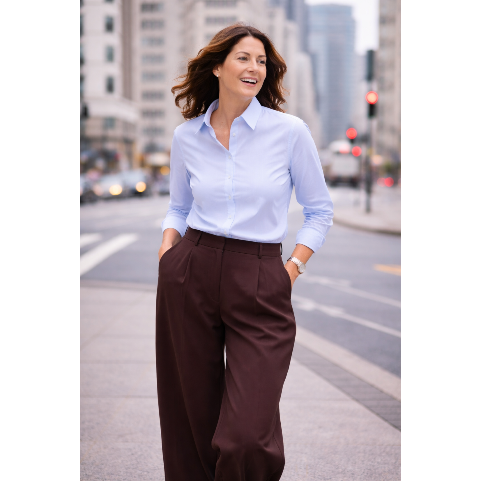 Sweewë Licht blauw hemd