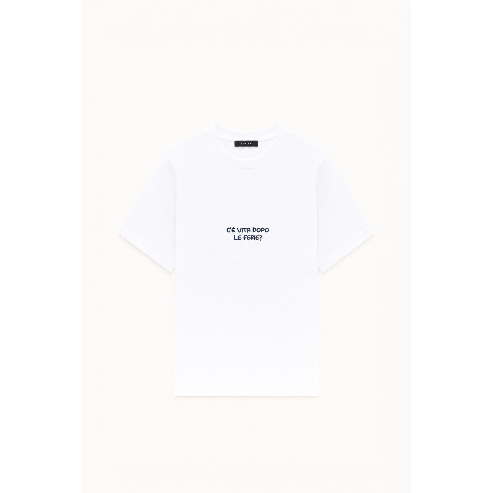 Lumina Leuke tshirt met Italiaanse quote - katoen