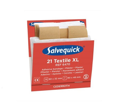 Salvequik Salvequick navulling textiel pleisters XL
