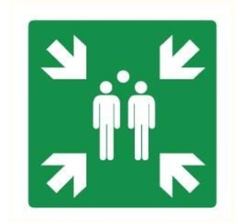 Verzamelplaats pictogram 40 x 40 cm
