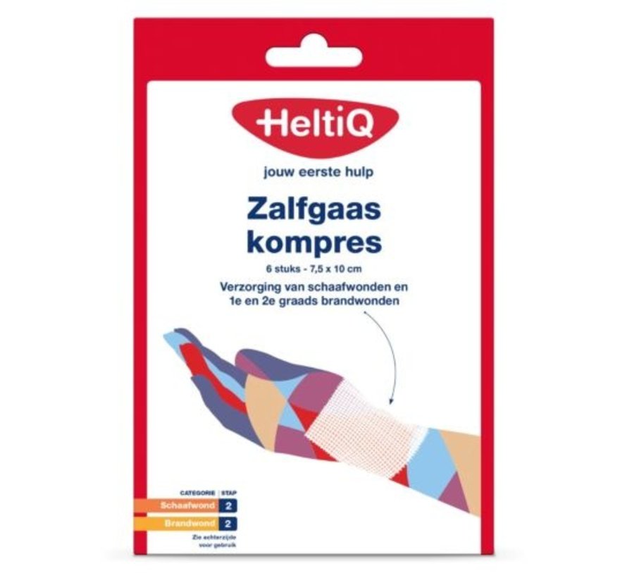 HeltiQ Zalfgaaskompres (6 stuks)