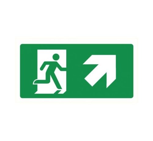 Pikt-o-Norm Nooduitgang rechts omhoog sticker