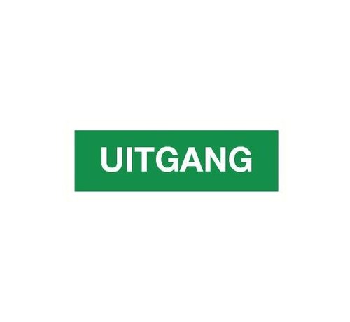 Pikt-o-Norm Uitgang tekst sticker