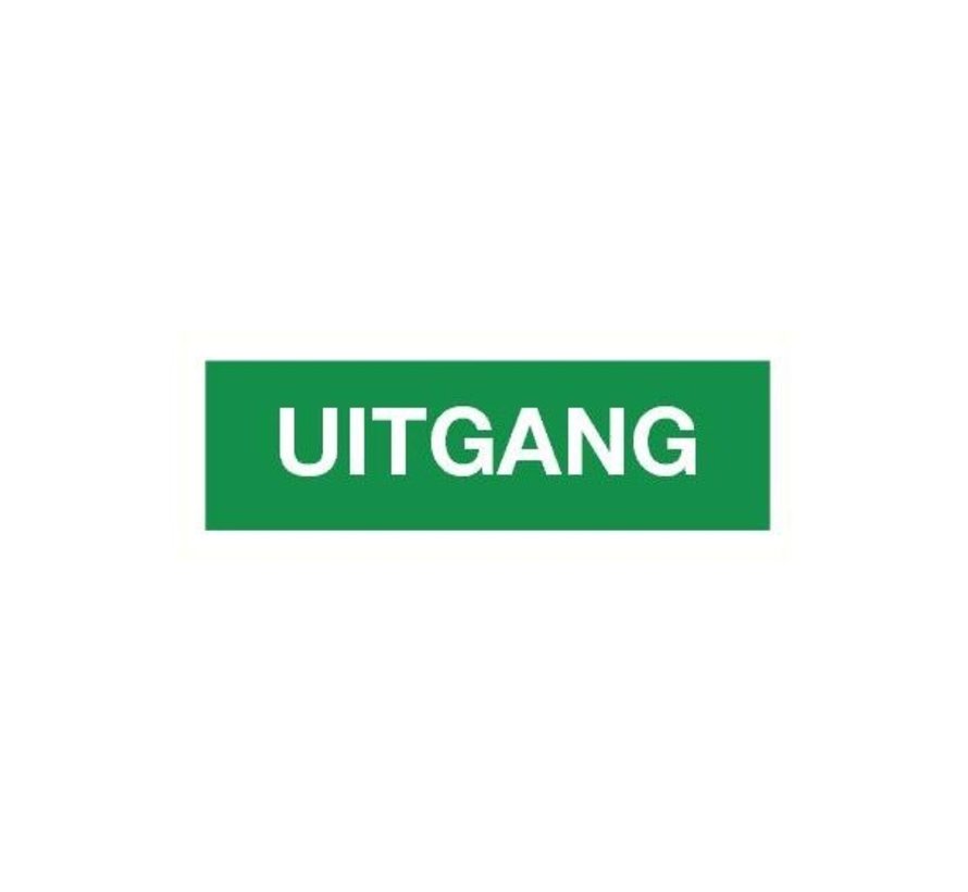 Uitgang tekst sticker