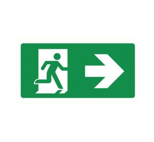Pikt-o-Norm Nooduitgang rechts sticker