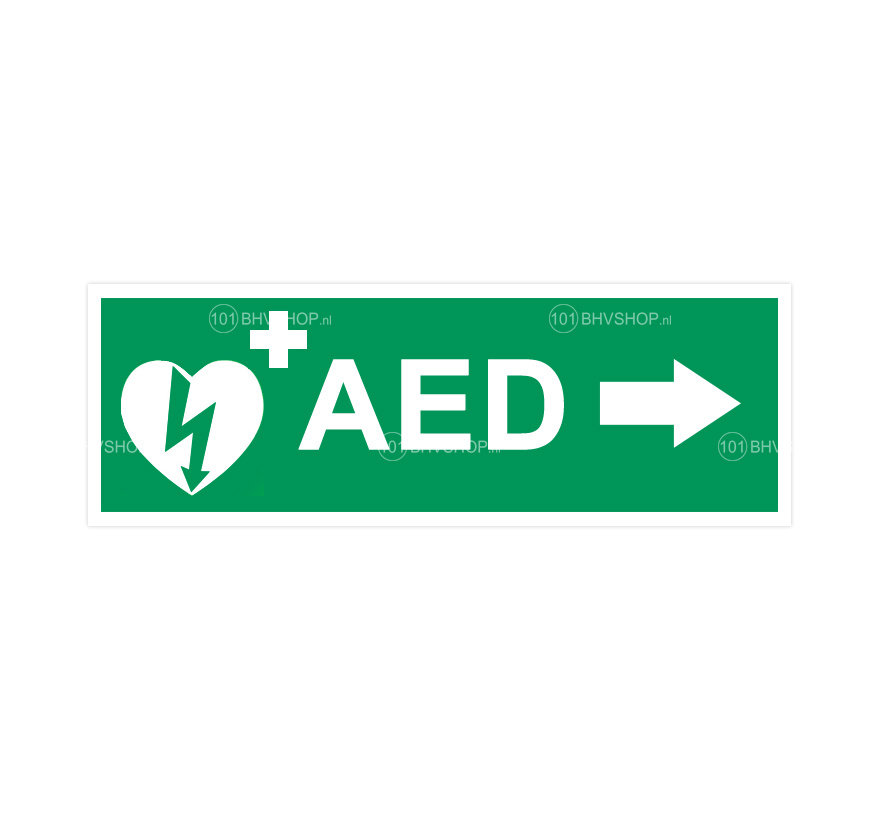 AED pictogram met pijl