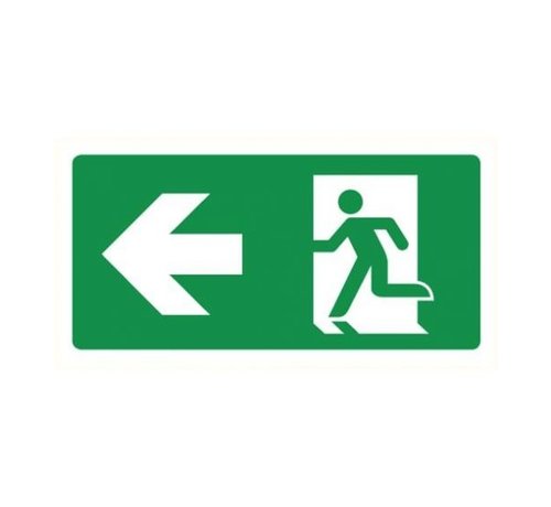 Pikt-o-Norm Nooduitgang links pictogram