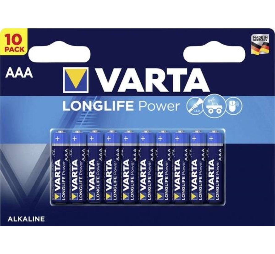 Varta Longlife Power Alkaline AAA LR06 10 stuks