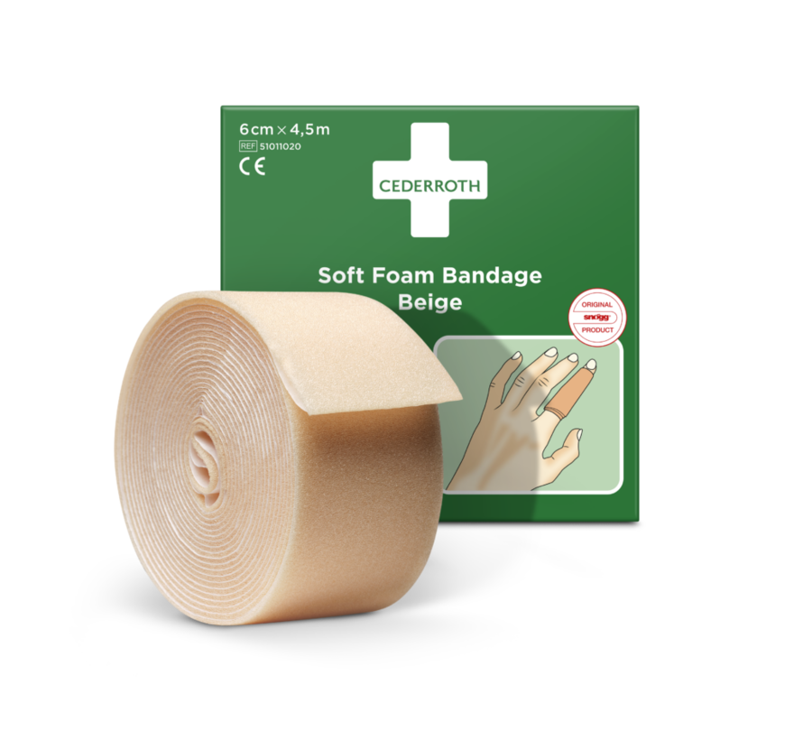 Cederroth Soft Foam Bandage Beige 6 cm x 4,5 m