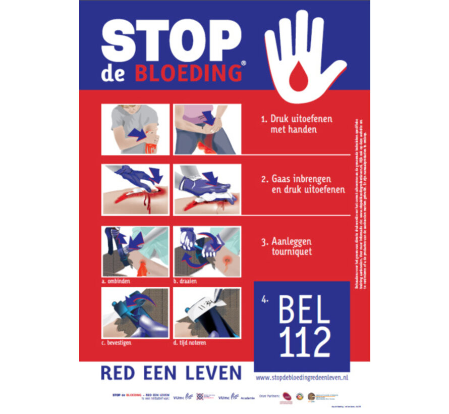 Stop de Bloeding-set Plus met CAT tourniquet