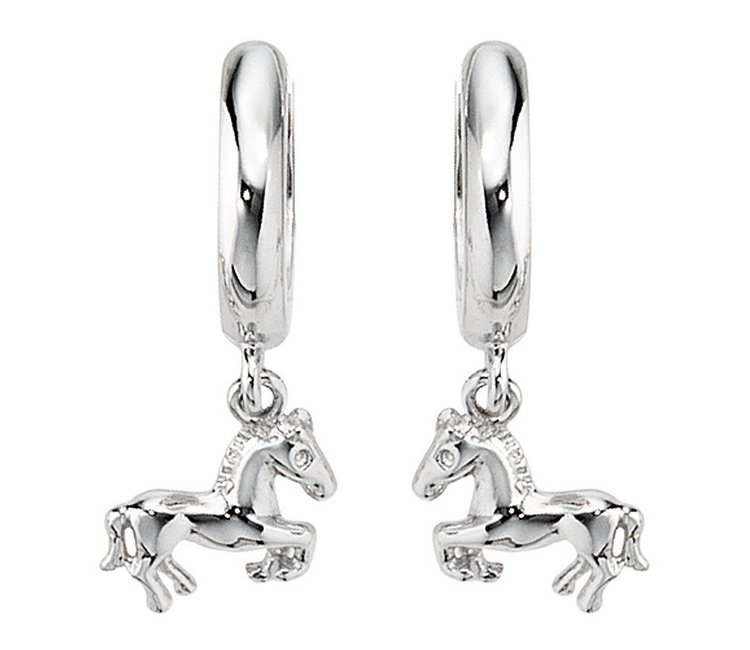 creoles Horses in 925 sterling silver 