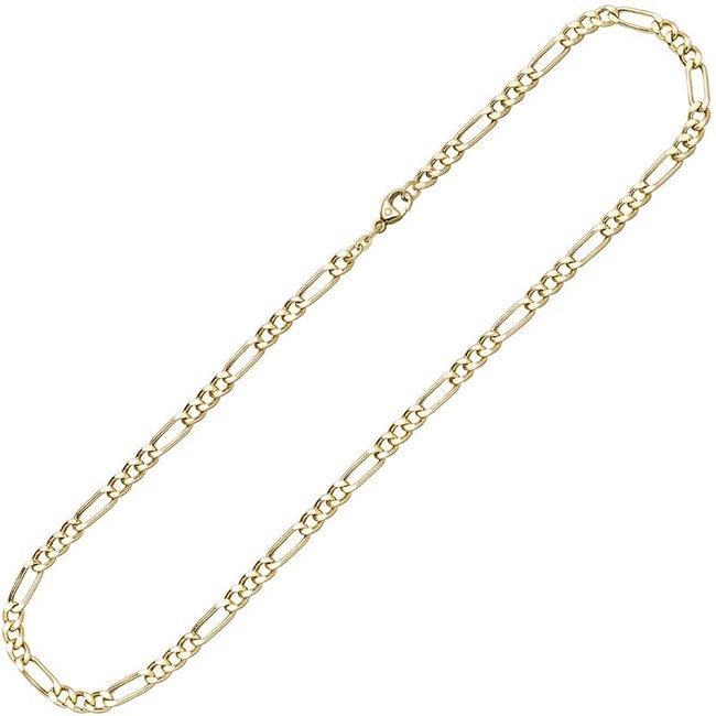 Aurora Patina Goldene Halskette Figaro 42 cm