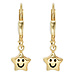 Aurora Patina Kids earrings Smiley Stars Gold