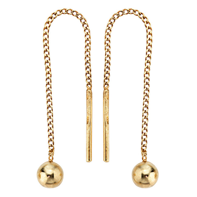 Aurora Patina Golden threaded earrings